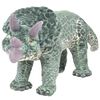 vidaXL Jucărie din pluș dinozaur Triceratops &icirc;n picioare, verde, XXL