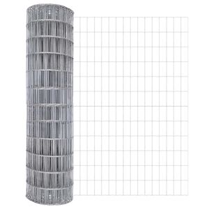 vidaXL Gard Euro Argintiu 1.2 x 10 m Metal zincat prin imersie la cald