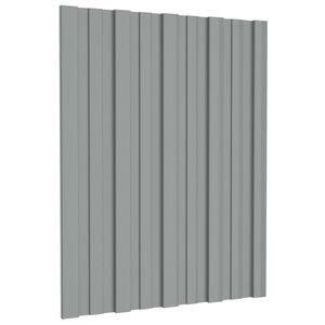 vidaXL Panou de acoperiș 12 buc. Gri 60 x 45 cm Oțel galvanizat