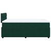 vidaXL Pat box spring cu saltea, verde &icirc;nchis, 120x190 cm, catifea