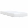 vidaXL Pat box spring cu saltea, alb, 90x190 cm, piele ecologică