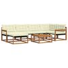 vidaXL Set de canapele de exterior 7 buc. Natural și Crem