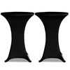 vidaXL Husă de masă cu picior &Oslash;70 cm, 2 buc., negru, elastic