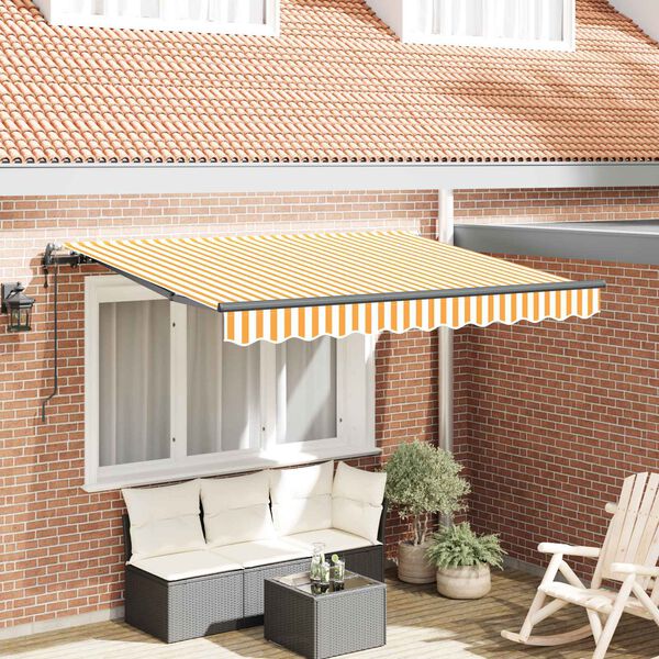 vidaXL Cortina Retractabilă Galben 250 x 200 cm țesătură