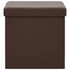vidaXL Taburet de depozitare pliabil, maro, PVC
