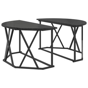 vidaXL Masă de cafea Stejar Negru 80 x 80 x 42 cm