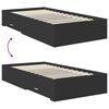 vidaXL Cadru de pat Negru și argintiu 100 x 200 cm Lemn compozit