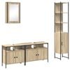 vidaXL Set de mobilier pentru baie 4 buc. Stejar Sonoma
