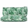 vidaXL Set de perne pentru palet Floral 3 pcs Model Frunză Verde
