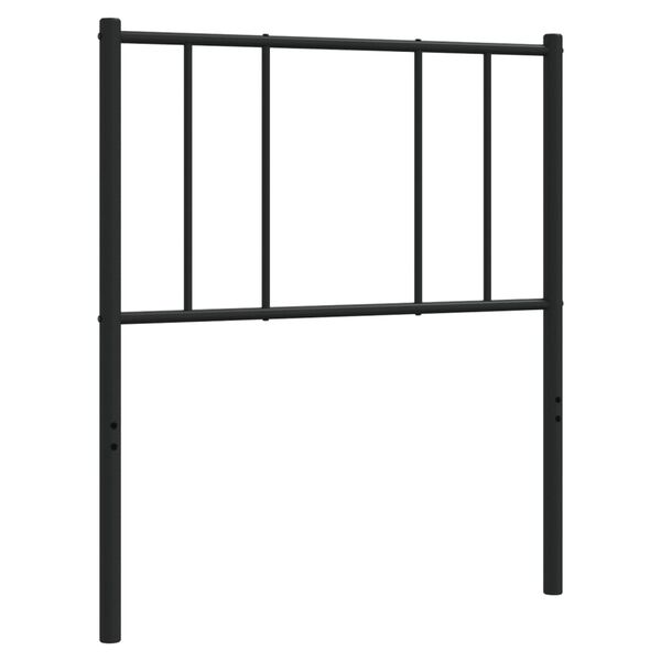 vidaXL Tăblie de pat metalică, negru, 75 cm