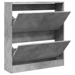 vidaXL Pantofar, gri beton, 80x21x87,5 cm, lemn prelucrat