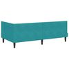 vidaXL Cadru de pat colțar cu headboard Turcoaz 90 cm x 200 cm Catifea