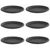 vidaXL Tavă rotundă pentru flori 6 buc. Negru &Oslash; 27 x 2,5 cm Plastic