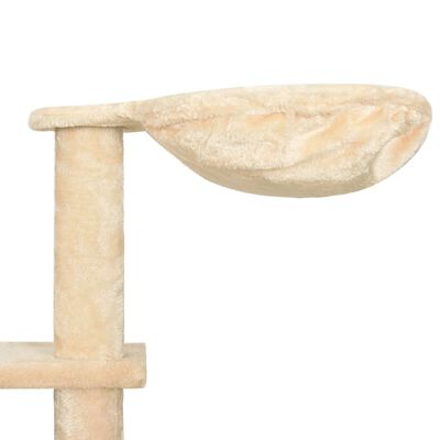 vidaXL Ansamblu pentru pisici, stâlpi din funie sisal, bej, 191 cm