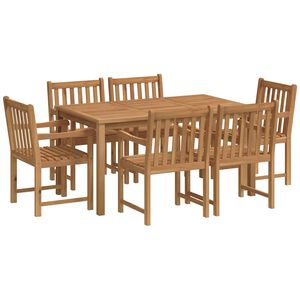 vidaXL Set de mobilier de grădină cu 7 piese, 150x90 cm, lemn masiv de tec