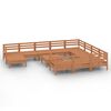 vidaXL Set mobilier grădină, 12 piese, maro miere, lemn masiv de pin