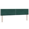 vidaXL Pat box spring cu saltea, verde &icirc;nchis, 200x210 cm, catifea