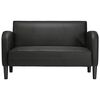 vidaXL Canapea loveseat neagră 110 cm piele artificială