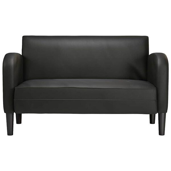 vidaXL Canapea loveseat neagră 110 cm piele artificială