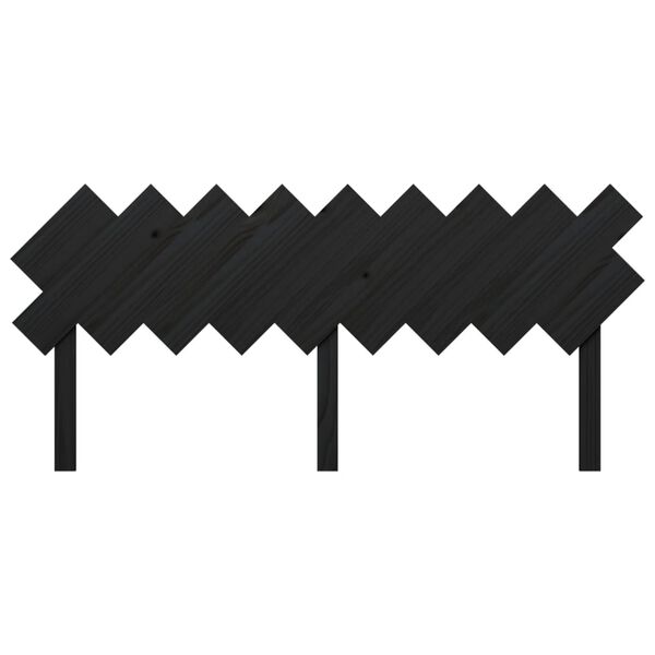 vidaXL Tăblie de pat, negru, 178x3x80,5 cm, lemn masiv de pin