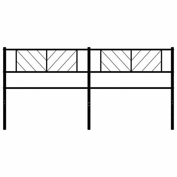 vidaXL Tăblie de pat de schimb metalică, negru, 200 cm