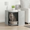 vidaXL Cutie litieră pisici gri beton 53x53x51 cm lemn prelucrat