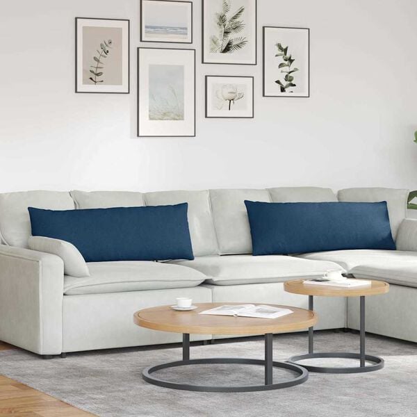 vidaXL Perne pentru canapea 2 pcs albastru 120 x 40 cm țesătură