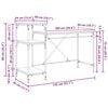 vidaXL Birou Stejar Artizanal 135 x 50 x 90 cm Lemn compozit