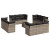vidaXL Set canapele de grădină cu perne, 13piese gri deschis poliratan
