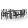 vidaXL Set mobilier de grădină, 9 piese