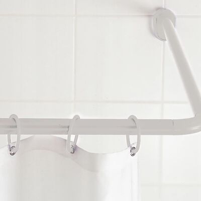 RIDDER Tijă universală de perdea de duș pentru colț, 25 mm, alb, 59501