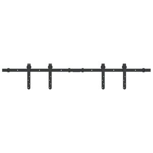 vidaXL Set uși glisante pentru dulap 122 cm oțel carbon