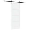 vidaXL Ușă glisantă 83 x 211 cm Lemn prelucrat Alb și negru