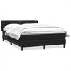 vidaXL Pat box spring cu saltea, negru, 140x220 cm, catifea