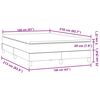 vidaXL Pat box spring cu saltea, albastru &icirc;nchis, 160x210 cm, catifea