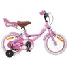 vidaXL Bicicletă pentru Copii 12 Inci pentru 2-4 ani Roz deschis