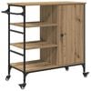 vidaXL Troler de Bucătărie Stejar Artizanal 87.5 x 39 x 84.5 cm