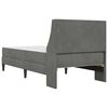 vidaXL Cadru de pat cu saltea cu saltea Gri &icirc;nchis 90 x 200 cm Catifea