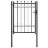 vidaXL Poartă de gard HORST 100 x 125 cm Metal Negru Blocat