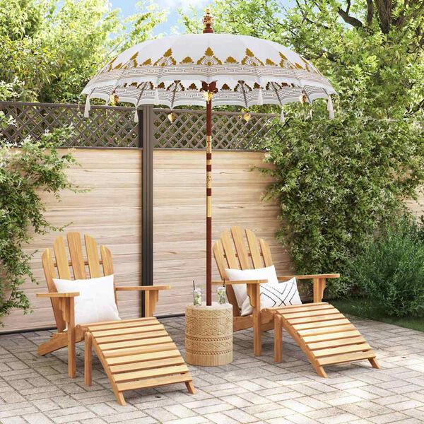 vidaXL Parasol Balinez Crem 185 x 185 x 260 cm
