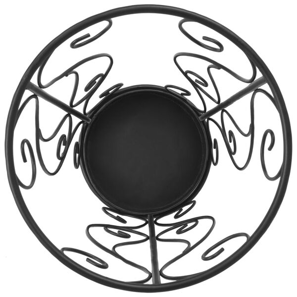 vidaXL Suport pentru umbrelă, stil vintage, metal, 26x46 cm, negru