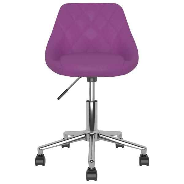 vidaXL Scaune de masă pivotante, 4 buc., violet, piele ecologică