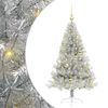 vidaXL Pom de Crăciun artificial pre-iluminat Argintiu 120 cm PET