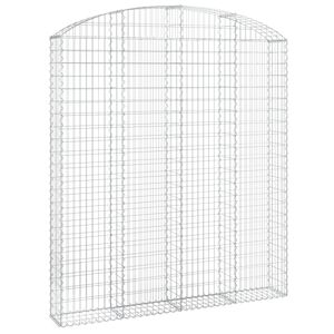 vidaXL Coș gabion arcuit, 200x30x220/240, fier galvanizat