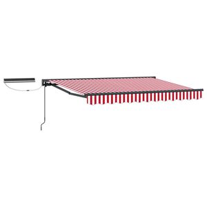 vidaXL Cort electric retractabil Roșu, Alb, Antracit 2,5 x 2 m
