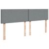 vidaXL Pat box spring cu saltea, gri deschis, 200x200 cm, textil
