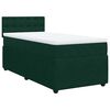 vidaXL Pat box spring cu saltea, verde &icirc;nchis, 90x190 cm, catifea