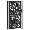 vidaXL Poartă de grădină neagră 100x175 cm, model ondulat din oțel