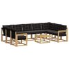 vidaXL Set de canapele de exterior 10 buc. Alb și negru