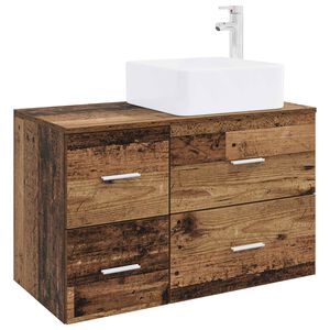 vidaXL Set de mobilier pentru baie 2 pcs Lemn vechi Lemn prelucrat